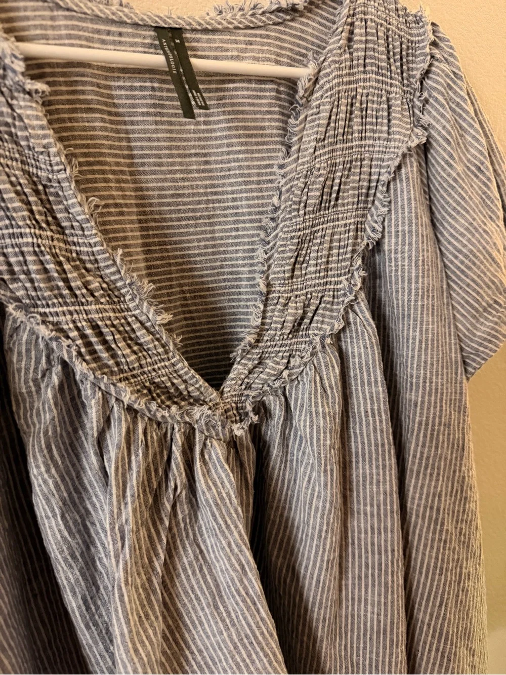 Anthropologie V-neck Striped Blouse - Picture 4 of 8